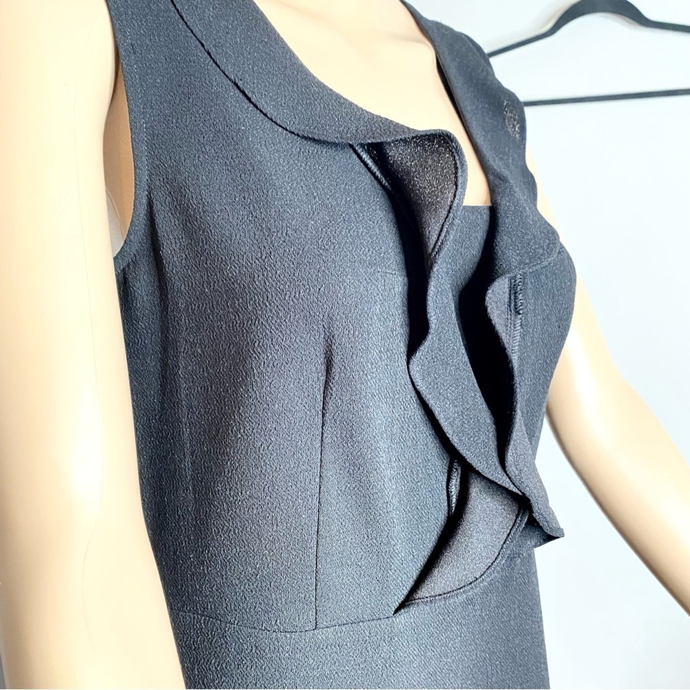 RW&CO Elegant Ruffled Black Sleeveless Dress for Simple Elegance US 8 - Picture 5 of 16